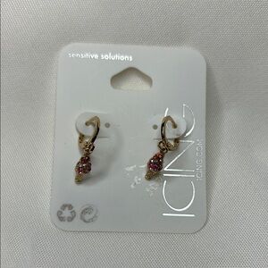 Icing Gold and Red Earrings